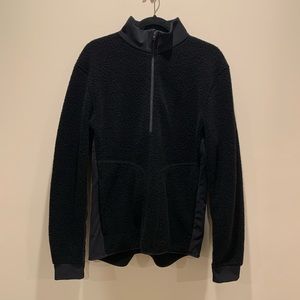 lululemon men’s black wool 1/2 zip